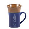 The ceramic "Coffee Mug - Design your own Mug" showcases a glossy finish and is adorned with the text "Ohio Housing Experts EXP REALTY" on its blue and brown exterior. This stylish mug features a wide, flared rim and a sturdy handle, making it perfect for personalized designs.