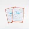 An IHOP $50 Certificate lies against a white background. The certificate is enclosed in a red-bordered holder and prominently displays the IHOP logo in blue. The readable text on the certificate indicates its value and usage terms, providing a $50 dining experience.