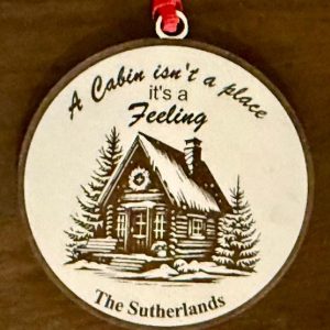 Cabin Ornament - Personalized