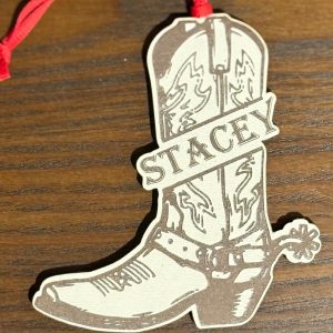 Personalized Cowboy Boot Ornament