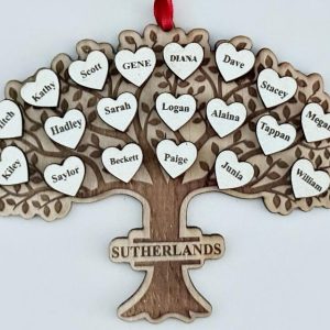 Family Tree Ornament - Up to 20 Names