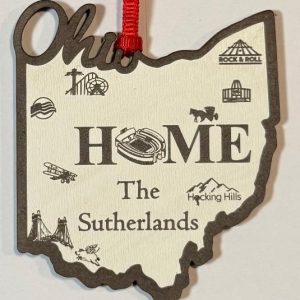Personalized State of Ohio Landmark Ornament