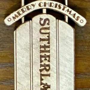 Personalized Vintage Sled Ornament