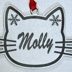Cat Ornament - Personalized with Cat's Name