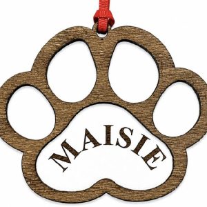 Cat Paw or Dog Paw Ornament - Personalize for Cats or Dogs
