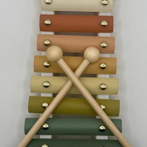 Personalized wooden xylophone for kids with child's name engraved on the top