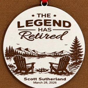 Custom "The Legend Has Retired" Ornament – Personalized Retirement Gift