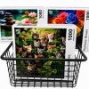 Puzzle Activity Gift Basket with 3 - 1000 piece puzzles