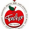 Personalized Teacher Ornament Red Apple